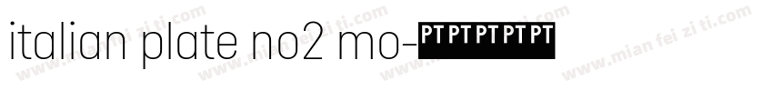 italian plate no2 mo字体转换